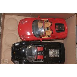 FLAT OF 2 HOTWHEELS DIE-CAST CARS 1-18 SCALE