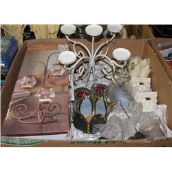 BOX W/VARIOUS VOTIVES, TEA LIGHT