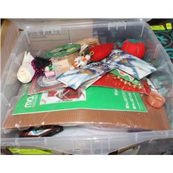 BIN FILLED WITH CRAFT SUPPLIES INCL