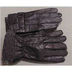 2 PACK MENS LEATHER GLOVES SIZE MEDIUM