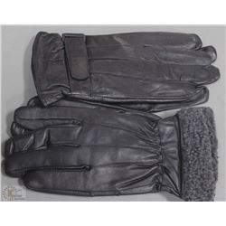 2 PACK MENS LEATHER GLOVES SIZE MEDIUM
