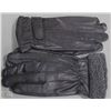 Image 1 : 2 PACK MENS LEATHER GLOVES SIZE MEDIUM