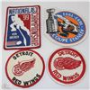 Image 1 : SET OF 4 HOCKEY PATCHES INCL TWO VINTAGE RED