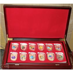 12PC ELECTROPLATED CHINESE COIN SET