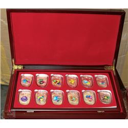 12PC ELECTROPLATED CHINESE COIN SET