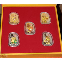 SET OF 5 BEST WISHES YEAR OF THE TIGER