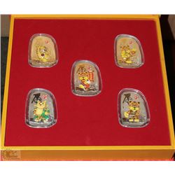 SET OF 5 BEST WISHES YEAR OF THE TIGER