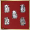 Image 1 : SET OF 5 YEAR OF THE RABBIT ELECTROPLATED COINS