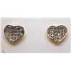 Image 1 : STERLING SILVER GOLD PLATED DIAMOND EARRINGS