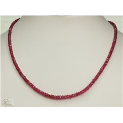 14K YELLOW GOLD RUBY NECKLACE
