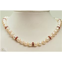 STERLING SILVER PEARL NECKLACE