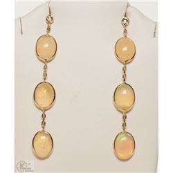14K YELLOW GOLD OPAL EARRINGS