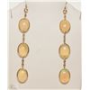 Image 1 : 14K YELLOW GOLD OPAL EARRINGS