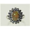 Image 1 : STERLING SILVER OPAL & SAPPHIRE RING SIZE 8.5