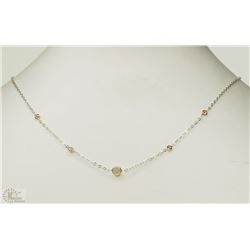 10K YELLOW & WHITE GOLD DIAMOND NECKLACE