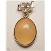 Image 1 : 14K YELLOW GOLD OPAL & DIAMOND PENDANT