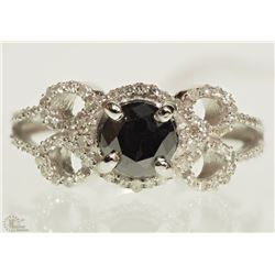 14K WHITE GOLD DIAMOND RING SIZE 6.5