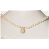 Image 1 : 14K YELLOW GOLD PEARL NECKLACE W/ OPAL PENDANT