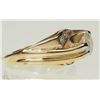 Image 4 : 14K YELLOW AND WHITE GOLD DIAMOND RING SIZE 5.5