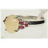 Image 2 : STERLING SILVER OPAL & RUBY RING SIZE 7.5