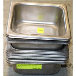 LOT OF EIGHT  1/6 SIZE  2" DEEP INSERTS