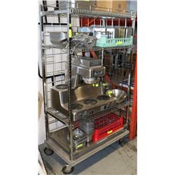 RACK ON WHEELS 38"X22"X70"H
