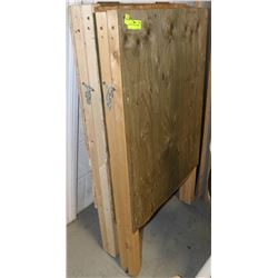 LOT OF 2 "A" FRAME WOODEN SIGNS