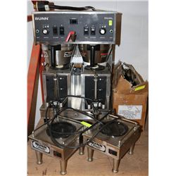 BUNN DUAL COFFEE MACHINE WITH ALL ACCESSORIES