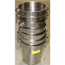 7 STAINLESS STEEL ICE BUCKETS
