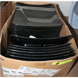 23 LARGE BLACK CHARGER RESTAURANT PLATES