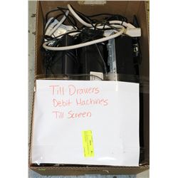 TILL DRAWER, TOUCHSCREEN TILL MONITOR, & DEBIT