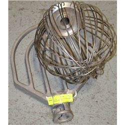 LOT OF 2 HOBART ATTACHMENTS WHISK & PADDLE