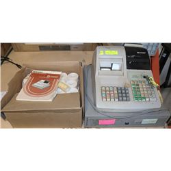 SHARP ER-A 450T ELECTRIONIC CASH REGISTER & BOX OF