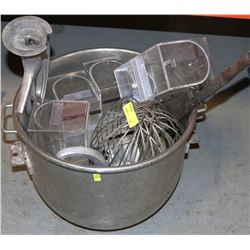 MIXING BOWL WITH MIXER ATTACHMENTS AND MORE