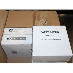 CASE OF 11 BOXES OF 1000 PATTY PAPERS