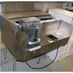 STAINLESS COLD BEVERAGE CENTER WITH BLENDER