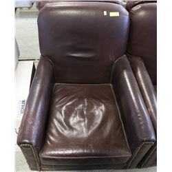 SINGLE SEATER GENUINE LEATHER BROWN CHAIR