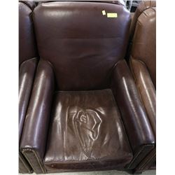 SINGLE SEATER GENUINE LEATHER BROWN CHAIR