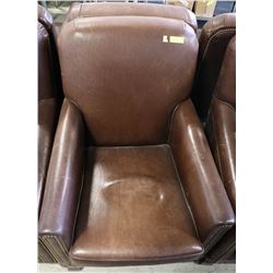 SINGLE SEATER GENUINE LEATHER BROWN CHAIR