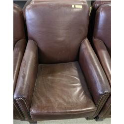 SINGLE SEATER GENUINE LEATHER BROWN CHAIR