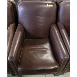 SINGLE SEATER GENUINE LEATHER BROWN CHAIR
