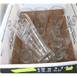 BOX OF 12 MILLER GENUINE DRAFT GLASSES