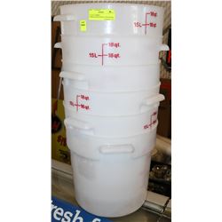 6-18 QT CAMBRO STORAGE/MEASURING CONTAINERS
