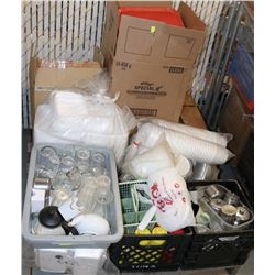 PALLET OF RESTAURANT WARE INCL TO GO CONTAINERS,
