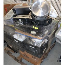 PALLET OF HOUSEHOLD & RESTAURANT KITCHENWARE