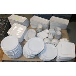 PALLET OF WHITE DISHES