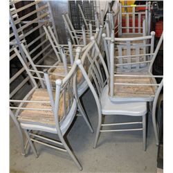 LOT OF 14 GREY METAL CHAIRS