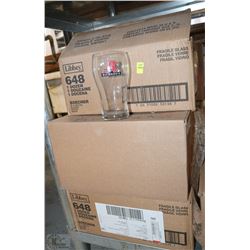 SIX  BOXES CONTAINING 71 RICKARDS 16OZ GLASSES