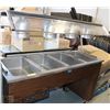 Image 1 : FOUR WELL BUFFET STEAM TABLE ON WHEELS, SNEEZE