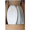 Image 1 : BOX OF WHITE OBLONG PLATES